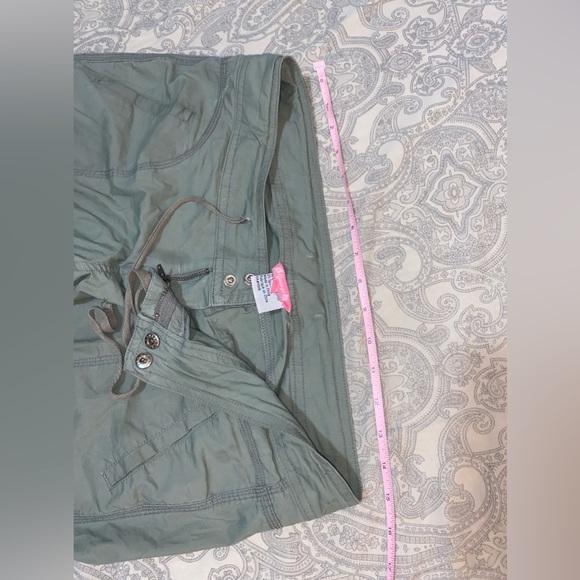 Garage size 6 vintage y2k army green flare adjustable length cargo pants - Picture 7 of 8